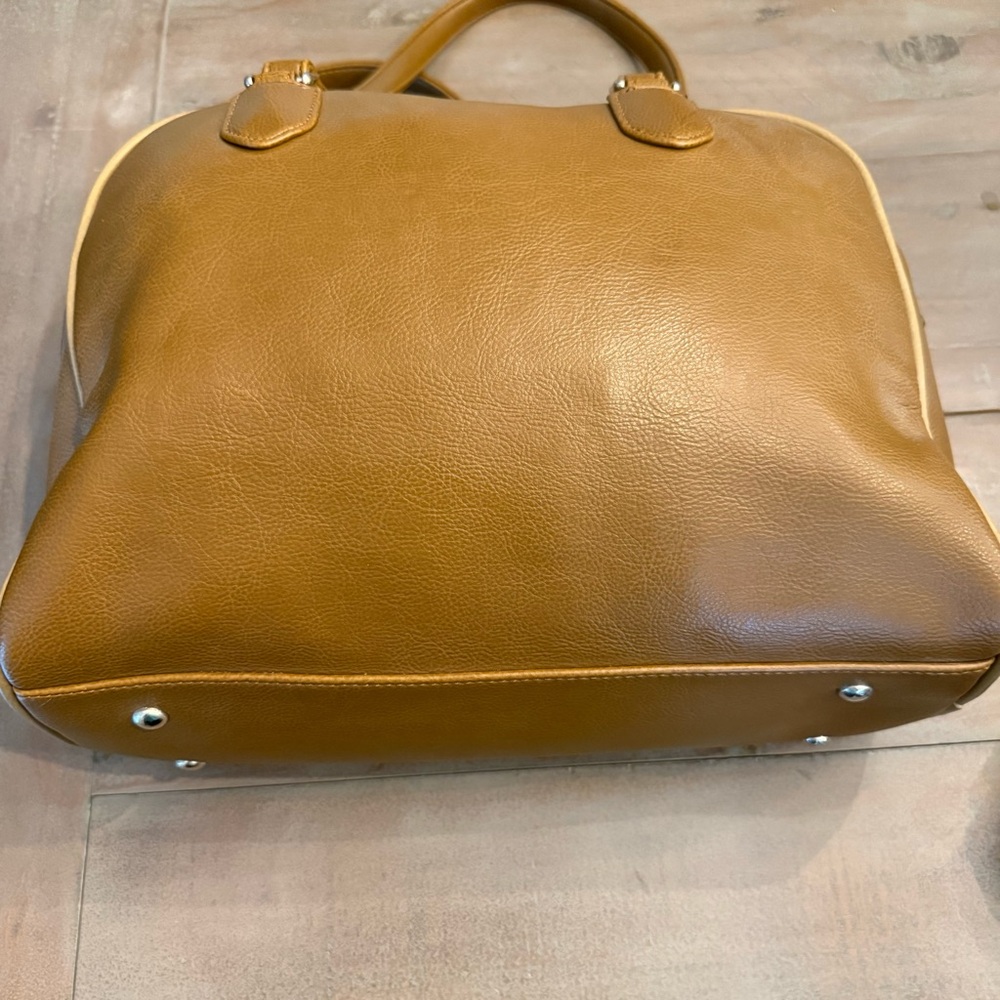 Vintage Fossil Y2K yellow /Brown shoulder strap bag Leather - Picture 8 of 16